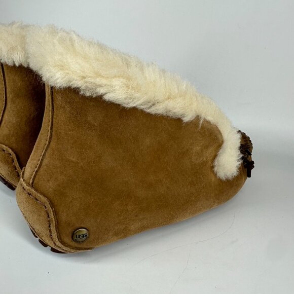 UGG ALENA CHESTNUT SHEARLING LINED MOCCASIN SLIPPERS US 5 - Picture 12 of 16